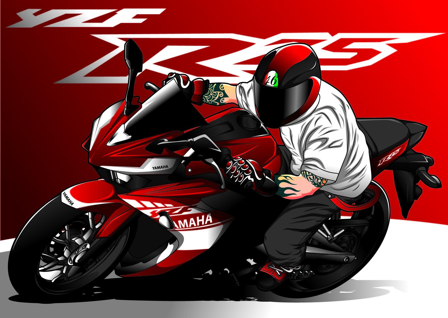 Yamaha R25 Illustration Competition Winners MOTORBLITZ