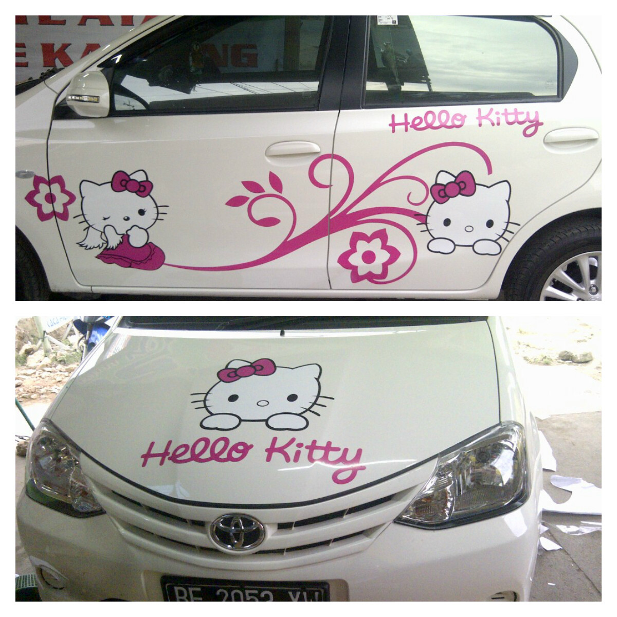 Hello Kitty Mobil Sticker MOTORBLITZ