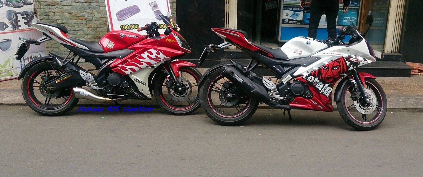 Gambar Modifikasi Yamaha R15 Merah Hitam Pangeran Modifikasi